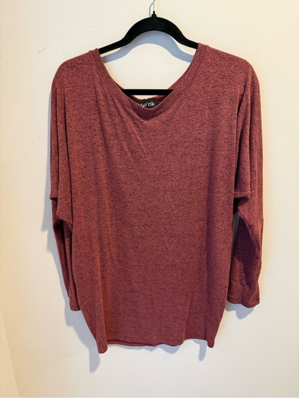 Slouchy brick red comfy tee/ sweater